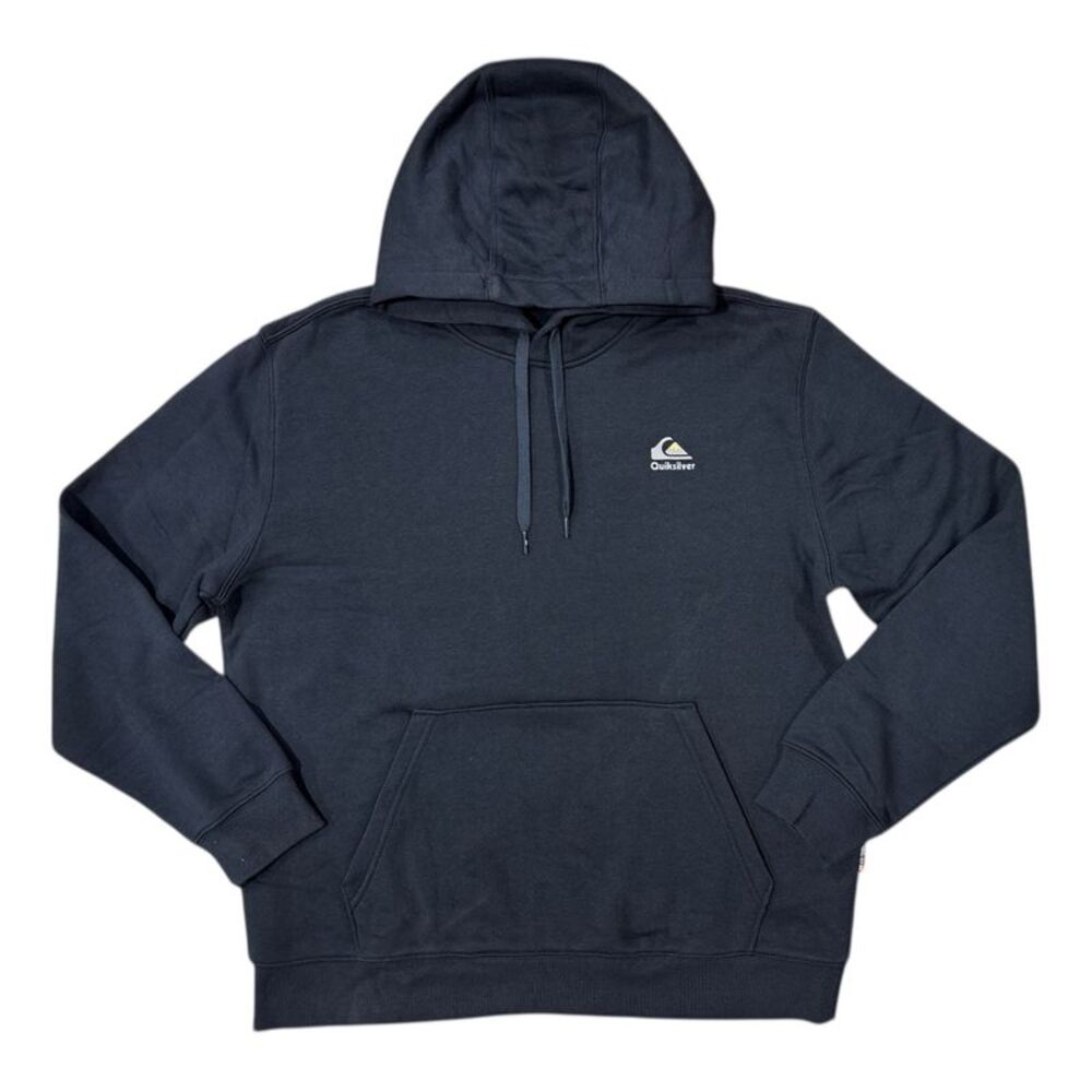 Quiksilver Men's Soft & Comfortable Relaxed Fit Graphic Pullover Hoodie - Navy